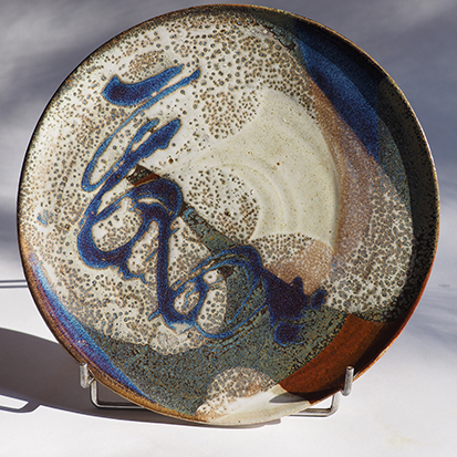 assiette shino bleu